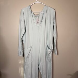 NWT Free People Movement Hot Shot Long-Sleeve Jumpsuit Arctic Snow extra Small